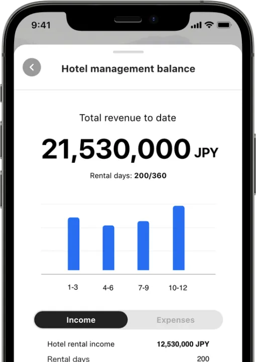 専用アプリの例　ホテルとしての運用
